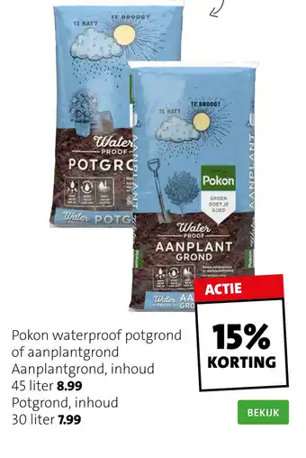 Intratuin Pokon waterproof potgrond of aanplantgrond aanbieding