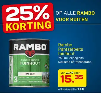 Kluswijs Rambo Pantserbeits tuinhout aanbieding