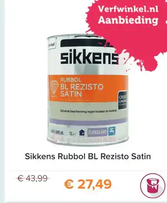 Verfwinkel.nl Sikkens rubbol bl rezisto satin aanbieding