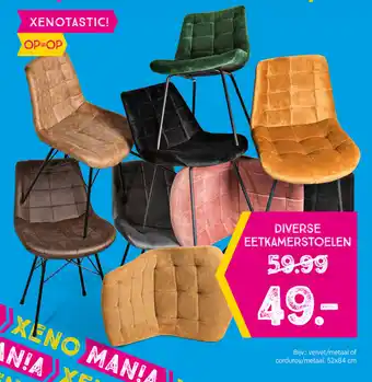 Xenos Diverse Eetkamerstoelen 52x84 cm aanbieding