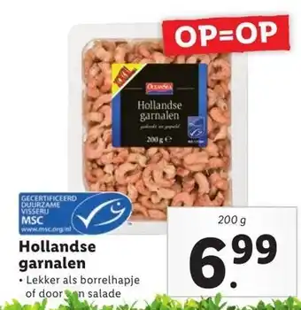 Lidl Hollandse garnalen aanbieding