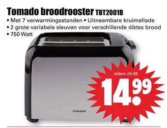 Dirk Tomado Broodrooster Tbt2001Ib aanbieding