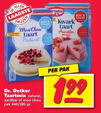 Nettorama Dr. Oetker Taartmix aanbieding