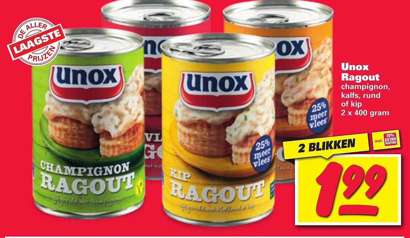 Unox Ragout aanbieding bij Nettorama