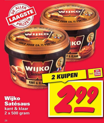 Nettorama Wijko Satésaus aanbieding