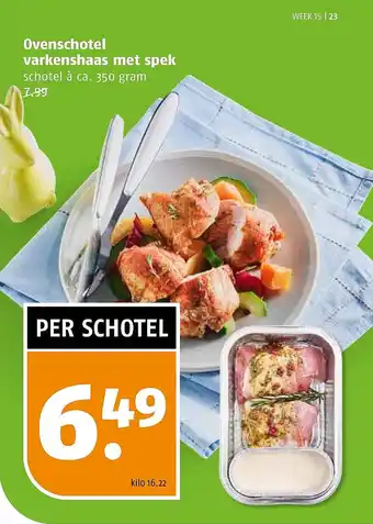 Poiesz Ovenschotel varkenshaas met spek aanbieding