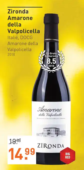 Gall & Gall Zironda amarone della valpolicella aanbieding