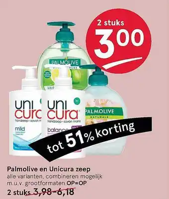 Etos Palmolive En Unicura Zeep Tot 51% Korting aanbieding