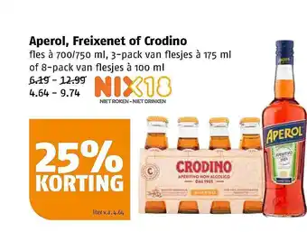 Poiesz Aperol, Freixenet Of Crodino 25% Korting aanbieding