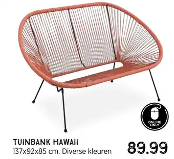 Xenos Tuinbank hawaii 137x92x85 cm aanbieding