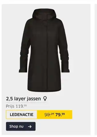 ANWB 2,5 layer jassen aanbieding