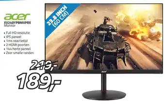 Obbink Acer XV240YPBMIIPRX Monitor aanbieding