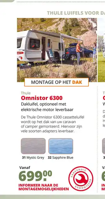 Teun Thule Omnistor 6300 Dakluifel, optioneel met elektrische motor leverbaar aanbieding