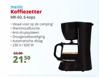 Teun Mestic Koffiezetter MK-60, 6-kops aanbieding