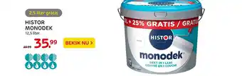 Praxis Histor Monodek 12.5 liter aanbieding