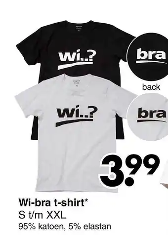 Wibra Wi-Bra T-Shirt aanbieding