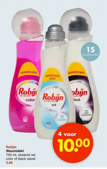 Wibra Robijn Wasmiddel aanbieding