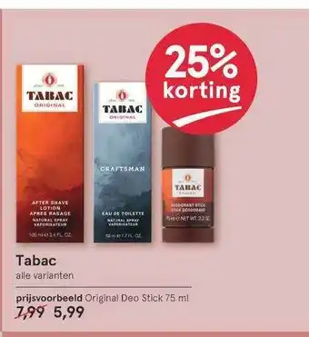 Etos Tabac Original Deo Stick 25% Korting aanbieding