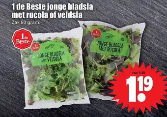 Dirk 1 De Beste Jonge Bladsla Met Rucola Of Veldsla aanbieding