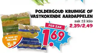 Boon`s Markt Poldergoud Kruimige Of Vastkokende Aardappelen 2 kilo aanbieding