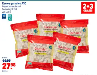 Makro Rauwe garnalen Asc 500 G aanbieding