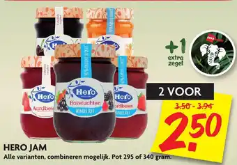 Dekamarkt Hero jam 295-340g aanbieding