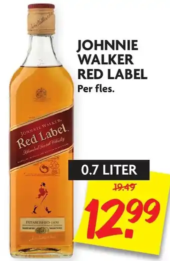 Dekamarkt Johnnie Walker Red Label 700ml aanbieding