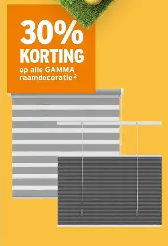 GAMMA 30% korting op alle gamma raamdecoratie aanbieding