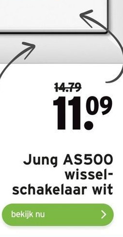 GAMMA Jung AS500 wissel-schakelaar wit aanbieding