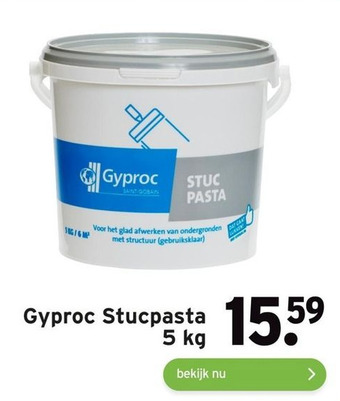 GAMMA Gyproc Stucpasta 5 kg aanbieding