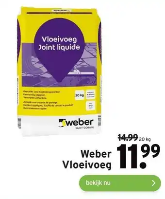 GAMMA Weber Vloeivoeg 20 kg aanbieding