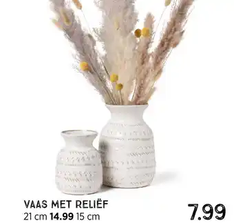 Xenos Vaas Met Reliëf aanbieding