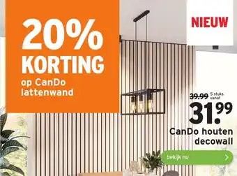 GAMMA Cando houten decowall aanbieding