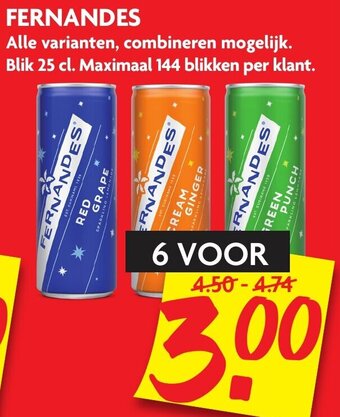 Dekamarkt Fernandes 250ml aanbieding