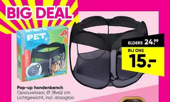 Big Bazar Pop-Up Hondenbench aanbieding