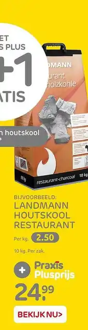 Praxis Landmann Houtskool Restaurant aanbieding