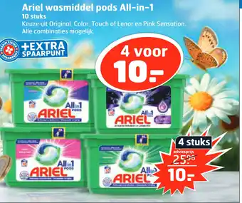 Trekpleister Ariel wasmiddel pods All-in-1 aanbieding