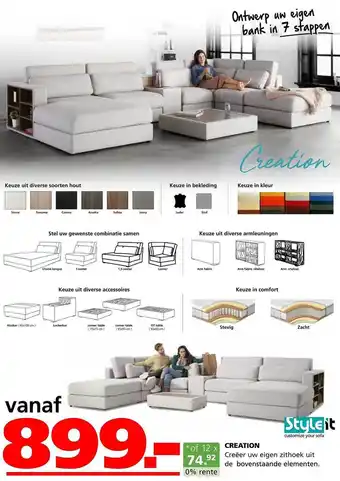 Seats and Sofas Creation Hoekbank aanbieding