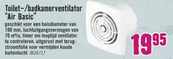 Hornbach Toilet-/badkamerventilator "Air Basic 17 aanbieding