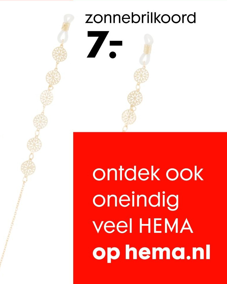zonnebrilkoord aanbieding bij HEMA
