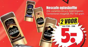 Dirk Nescafe oploskoffie 100g aanbieding