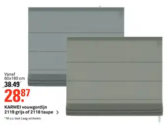 Karwei Karwei vouwgordijn 2119 grijs of 2118 taupe aanbieding