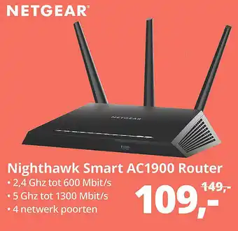 Paradigit Netgear nighthawk smart ac1900 router aanbieding