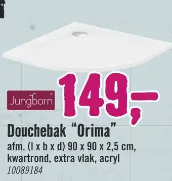 Hornbach Douchebak "orima' aanbieding