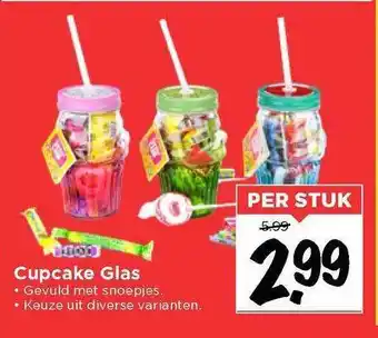 Vomar Voordeelmarkt Cupcake glas aanbieding