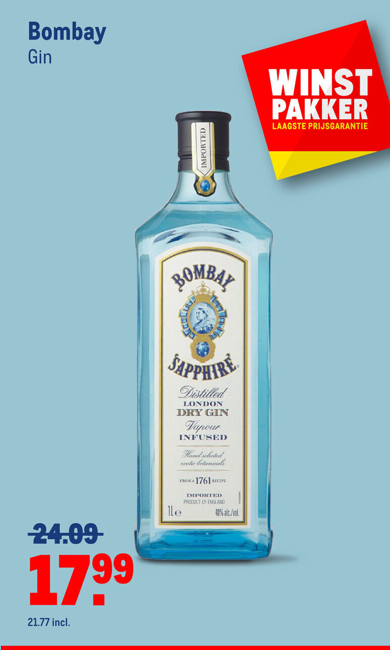 Bombay gin aanbieding bij Makro