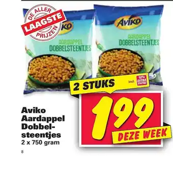 Nettorama Aviko aardappel bobbelsteentjes 2x750 gram aanbieding