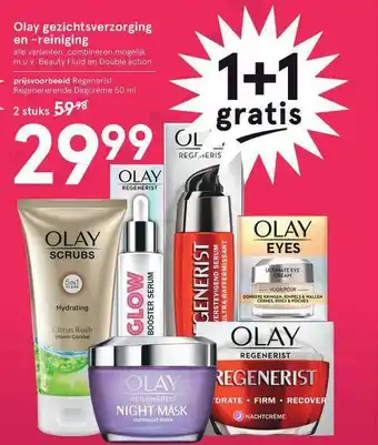 Etos Olay gezichtsverzorging en -reiniging 50 ml aanbieding