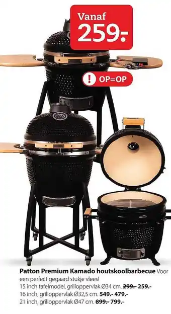 Boerenbond Patton premium kamado houtskoolbarbecue aanbieding