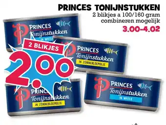 Boon`s Markt Princes tonijnstukken 100/160 gram aanbieding